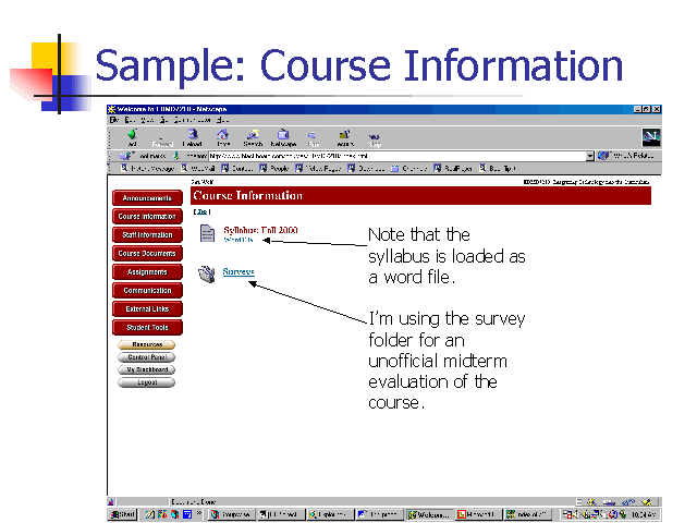Sample: Course Information